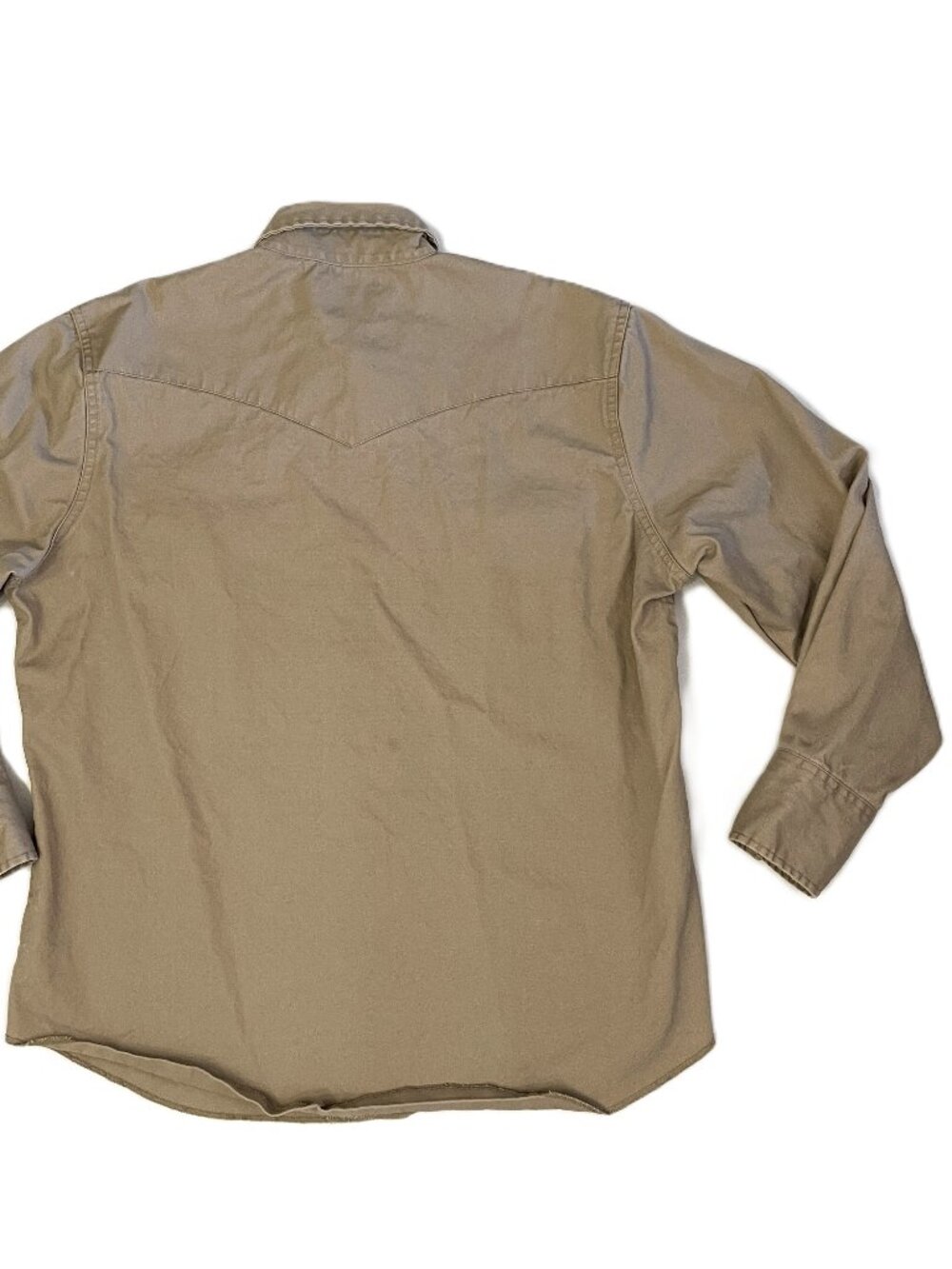 Vintage Wrangler Pearl Snap Shirt Large Heavyweight Long Sleeve Workwear Western - Picture 5 of 16